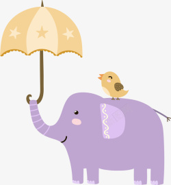 大象免费下载文艺卡通小清新装饰插画广告高清图片