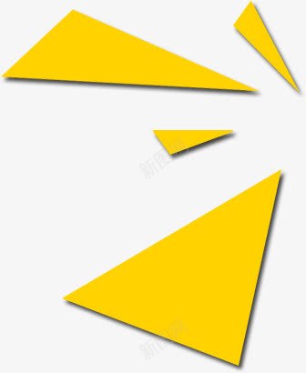 黄色几何形状标签png免抠素材_新图网 https://ixintu.com 几何 形状 标签 黄色