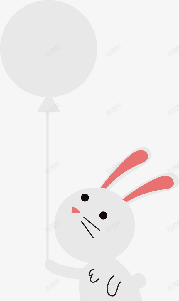 复活节卡通气球兔子png免抠素材_新图网 https://ixintu.com 可爱兔子 复活节 复活节快乐 复活节摆件 小白兔 气球 装饰图案