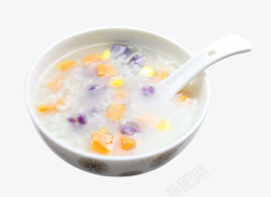 广东甜粥广式特色红薯紫薯粥高清图片