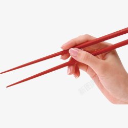 夹菜用拿着筷子的手高清图片