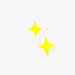 黄色六角星卡通星星高清图片