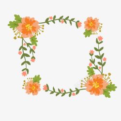 星星花创意AI创意植物花朵花边框高清图片