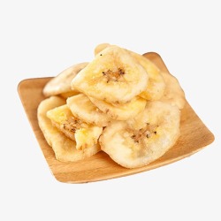 营养香蕉干加工后的香蕉小零食高清图片