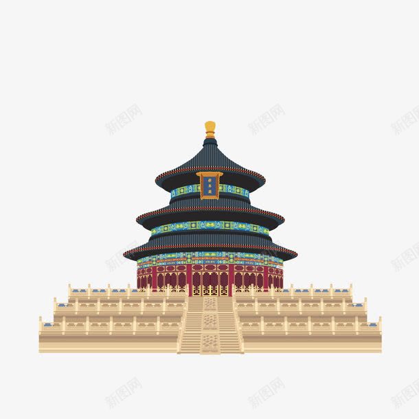 中国天坛png免抠素材_新图网 https://ixintu.com 台阶 塔楼 皇家 神庙 祭祀 遗址 遗迹 风景区