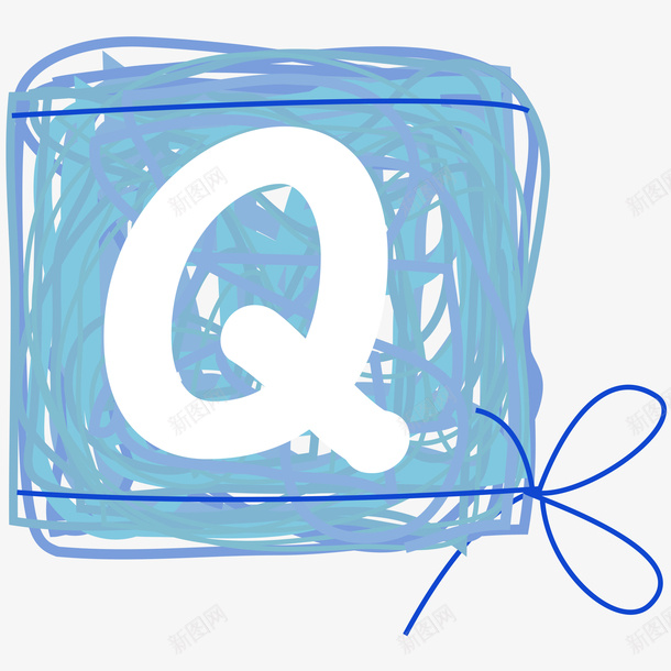 卡通手绘圆圈字母Qpng免抠素材_新图网 https://ixintu.com Q 创意 圆圈 大写字母 手绘图 绘画 英文字母