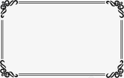 花型四角边框高清图片