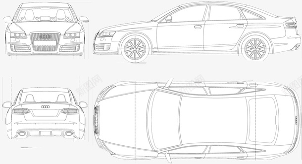 手绘简笔画的汽车的三视图图标png_新图网 https://ixintu.com 三视图 威武霸气 平面宣传 汽车三视图 汽车先 汽车的造型 跑车 黑白线稿
