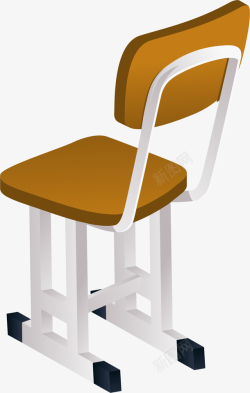 学生椅木椅子矢量图素材