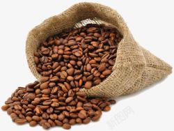 黑色咖啡豆实物香浓美味袋装咖啡豆图高清图片
