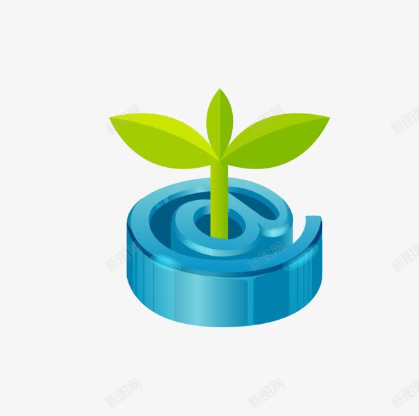 蓝色字母符号png免抠素材_新图网 https://ixintu.com 3D 卡通 树叶 植物 科技 立体 蓝色
