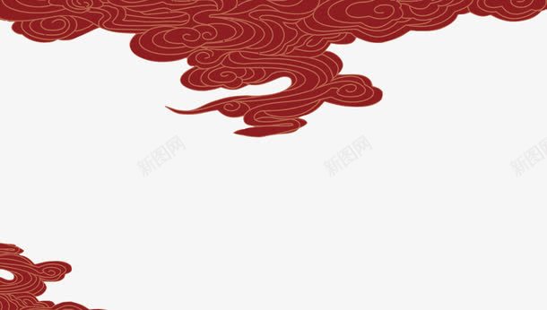 红色祥云png免抠素材_新图网 https://ixintu.com PNG PNG免费下载 PNG图片 中国风 中式 祥云 红色
