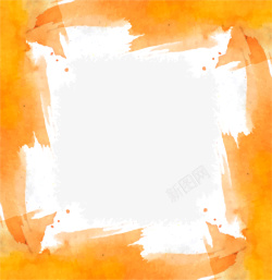 涂鸦个性橘色边框矢量图素材