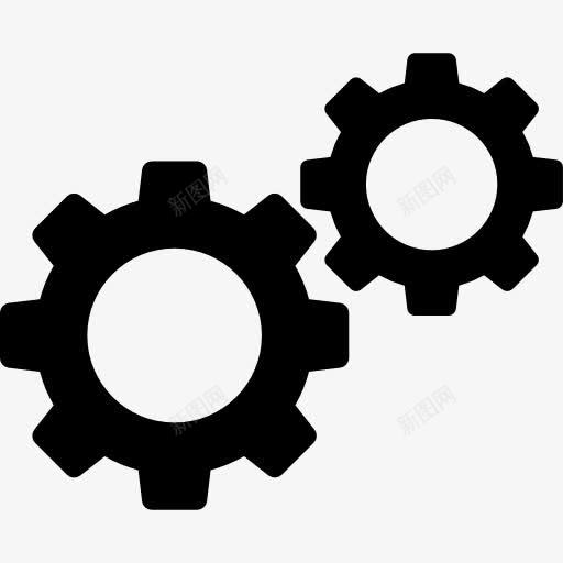 齿轮转动图标png_新图网 https://ixintu.com 两 基本图标 大小齿轮 工具 工具不同 工具和器具 齿轮
