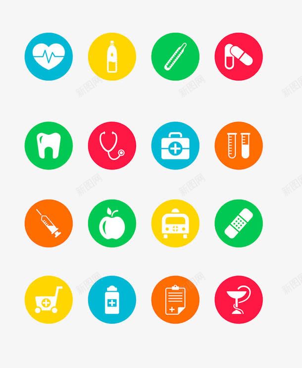 医疗设备图标png_新图网 https://ixintu.com 医疗设备 卡通 图标 彩色