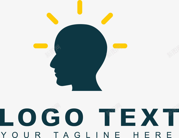 头脑标识矢量图图标ai_新图网 https://ixintu.com 人头 创造力 图标 头脑 标识logo设计 灯光 照明 照明LOGO 矢量图