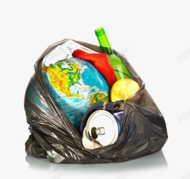 环保环境保护png免抠素材_新图网 https://ixintu.com 保护地球 地球仪 垃圾袋 废纸 环保宣传 环保环境保护 环境污染