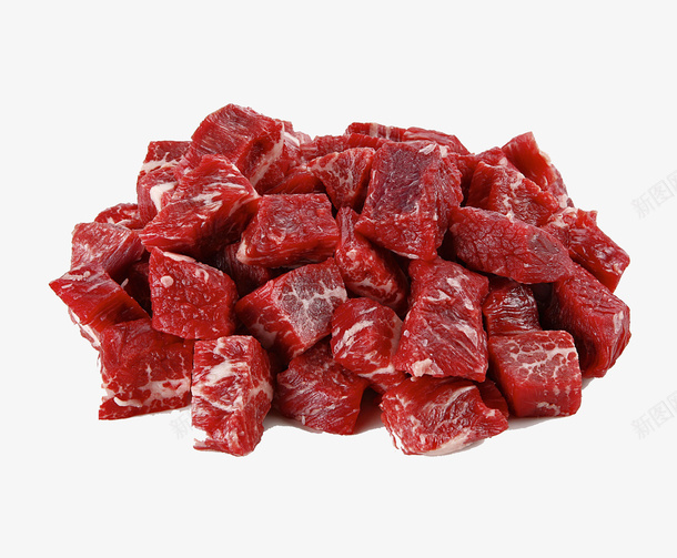一堆美味的牛肉粒png免抠素材_新图网 https://ixintu.com 剁块肉 新鲜 牛肉 红色 美味 美食 肉块 食物 香辣