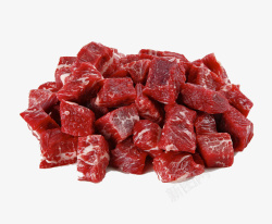 红色的牛肉脯一堆美味的牛肉粒高清图片