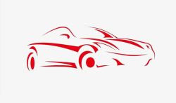 汽车抽象装饰画红色抽象汽车高清图片