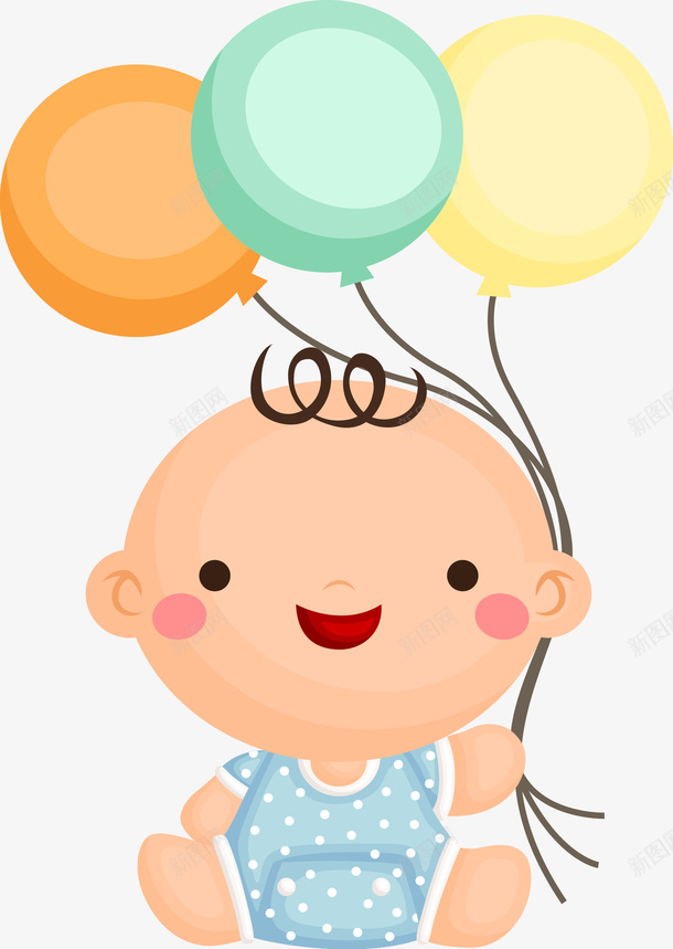 拉着气球的宝宝png免抠素材_新图网 https://ixintu.com 卡通 卡通婴儿 可爱 可爱的卡通婴儿矢量 婴儿 婴儿笑 婴幼儿 婴幼儿早教 孩子 宝宝 宝贝 气球