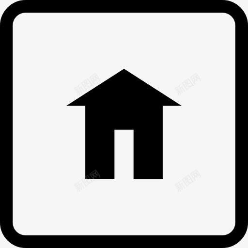 Home键的圆形方形图标png_新图网 https://ixintu.com 圆形轮廓 家居 广场 建筑 房子 按钮 方的UI 界面 符号