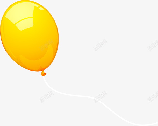 黄色卡通气球png免抠素材_新图网 https://ixintu.com 儿童玩具 抓气球的熊 活动气球 简约气球 节庆气球 闪耀气球 黄色气球