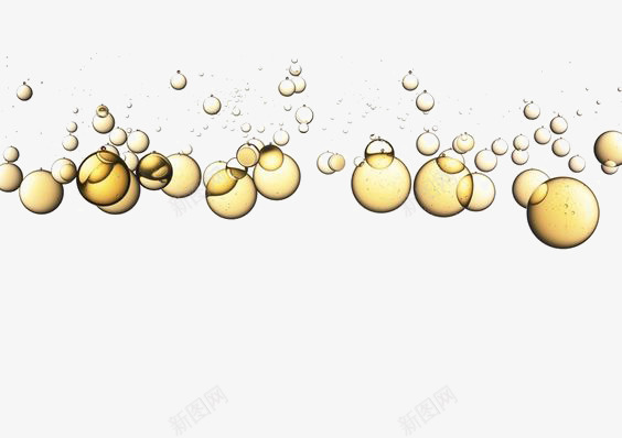 圆形气泡png免抠素材_新图网 https://ixintu.com 创意气泡 水彩 水泡 泡泡 黄色气泡