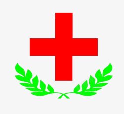 红十字会浅绿色麦穗红十字标志图标高清图片