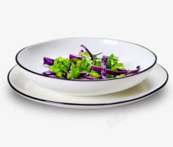 紫甘蓝家用欧式简约碗盘组高清图片