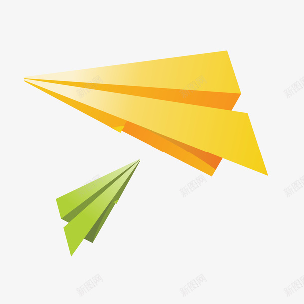 卡通折纸飞机矢量图ai免抠素材_新图网 https://ixintu.com 创意 卡通 彩色 折纸 玩具设计 飞机设计 矢量图