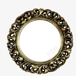 圆镜子素材高档复古圆镜高清图片