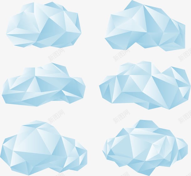 蓝色晶体png免抠素材_新图网 https://ixintu.com 二氧化碳分子结构 云朵 几何 分子结构 晶体 蓝色