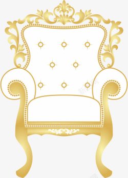 金色的沙发一把椅子高清图片