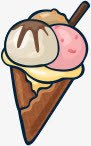 可爱俏皮的冰淇淋图标图标