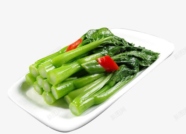 炒青菜png免抠素材_新图网 https://ixintu.com 小油菜 绿色 辣椒