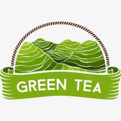 绿茶标签素材