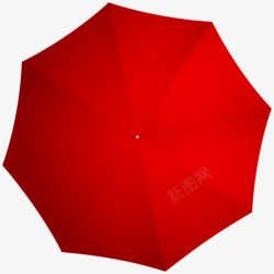 俯瞰红色雨伞素材