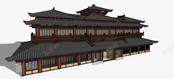 中式汉唐仿汉古建筑影视城png免抠素材_新图网 https://ixintu.com 古代建筑 唐代 影视 影视城 拍戏 汉代 演戏 电影 电视剧