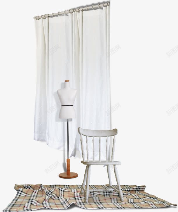 窗帘png免抠素材_新图网 https://ixintu.com 家具 家居装饰 帘子 椅子 模特 窗帘 蕾丝窗帘