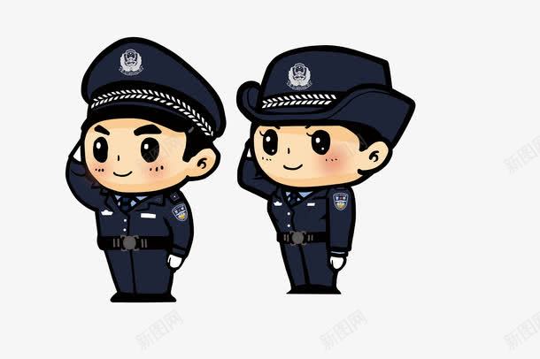 卡通警察png免抠素材_新图网 https://ixintu.com 公安 卡通人物 民警 警察