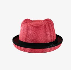 红色草帽帽子高清图片
