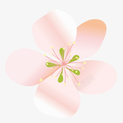 桃花形状手绘一朵桃花高清图片