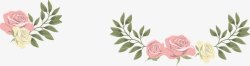 玫瑰菜单花卉元素高清图片