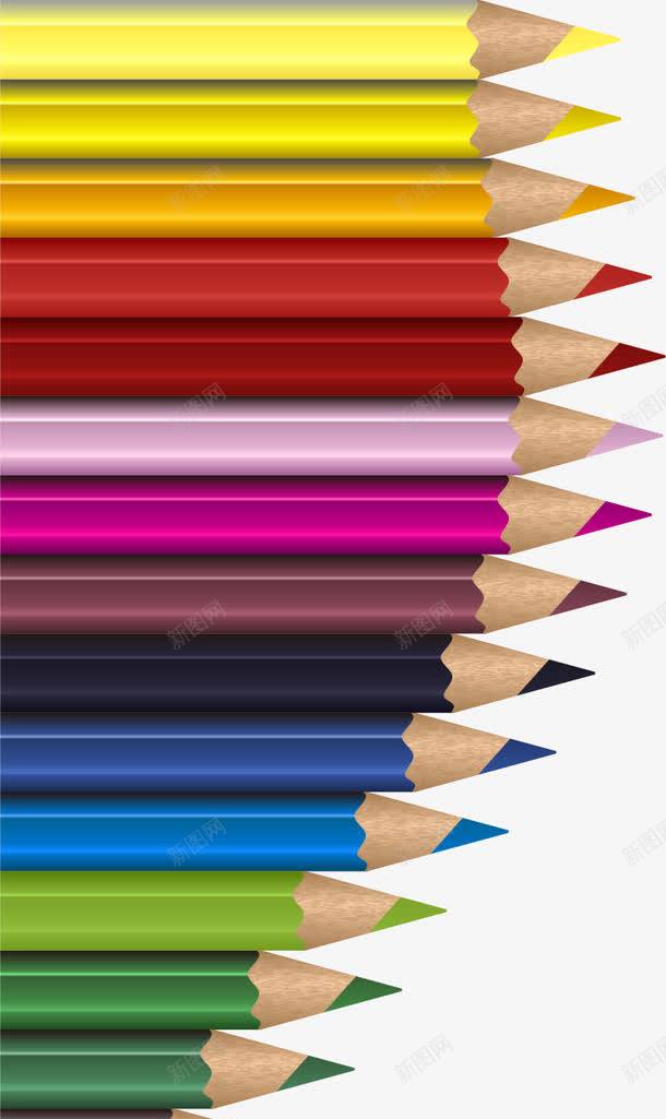 彩色铅笔边框png免抠素材_新图网 https://ixintu.com 免抠PNG 创意 多彩 简历边框 蜡笔 铅笔装饰边框 颜色铅笔