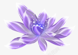 发光花朵炫酷紫色装饰花朵高清图片
