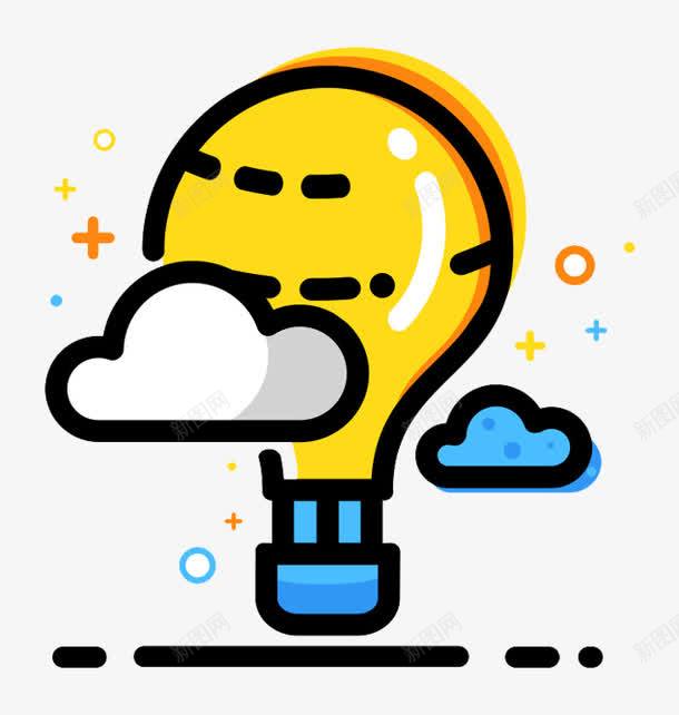 MEB风格氢气球png免抠素材_新图网 https://ixintu.com MEB风格 me 云朵 卡通 手绘 氢气球 黄色