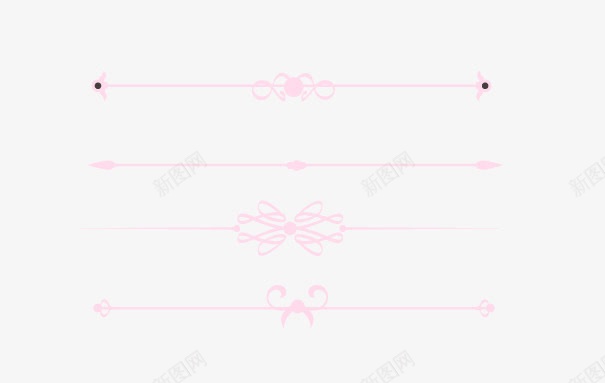 小清新装饰png免抠素材_新图网 https://ixintu.com 分界线 小清新 简约 线条 装饰图案