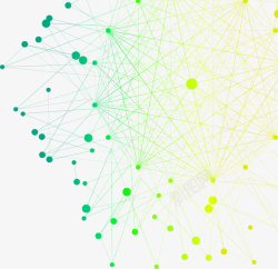 绿色点线渐变效果元素素材