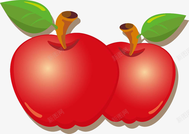 装饰图案苹果png免抠素材_新图网 https://ixintu.com 画册素材 红富士 苹果 装饰图案